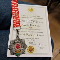 Certificate and medal from an international model exhibition in Mosonmagyaróvár in 2026.